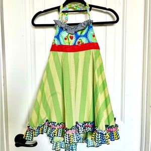 Matilda Jane size 10 girls ruffled, striped dress